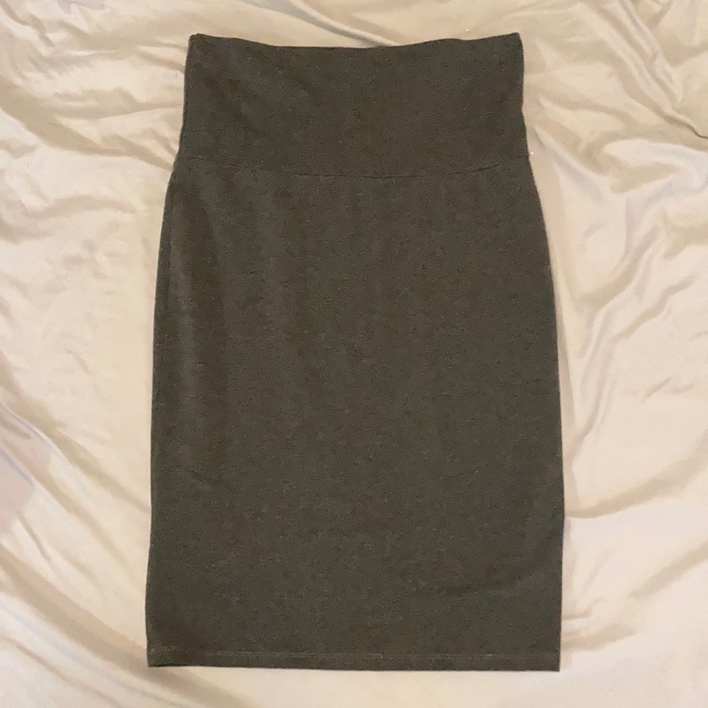 Heather Grey Midi Bodycon Skirt